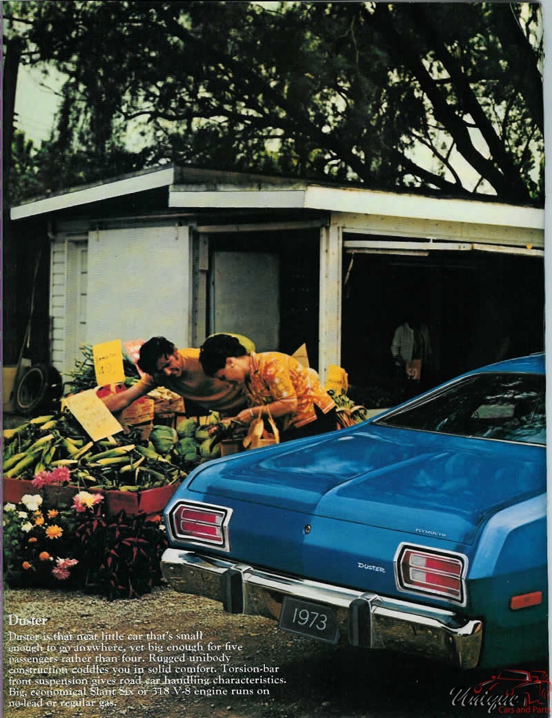 1973 Plymouth Duster, Valiant and Barracuda Brochure Page 20